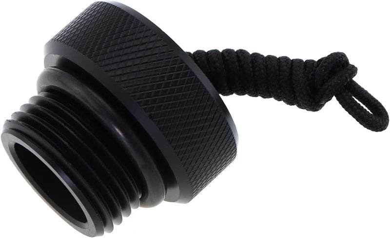LUORNG Tank Valve Cover Black Scuba Diving Dive DIN Tank Valve Regulator Dust Plug Cap Male Threaded Din Scuba Tank Valve Dust Plug Protector Cap - Image 1